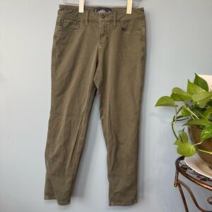 Hollister Vintage Boyfriend Jeans Olive Green Mid Rise Chino Pants Size 1 / 25